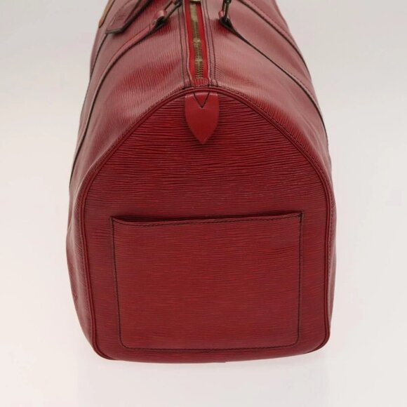 LOUIS VUITTON Epi Keepall 50 Boston Bag Red - Picture 3 of 16